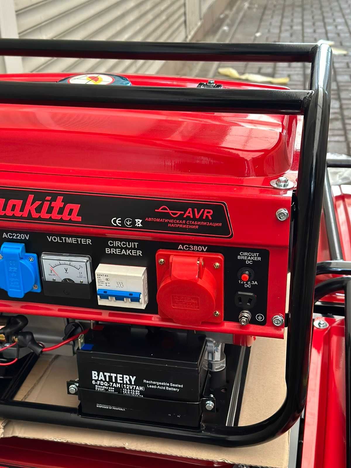 Генератор MAKITA 6.5 кВт стартер ГАЗ-БЕНЗИН, газ будет установлен