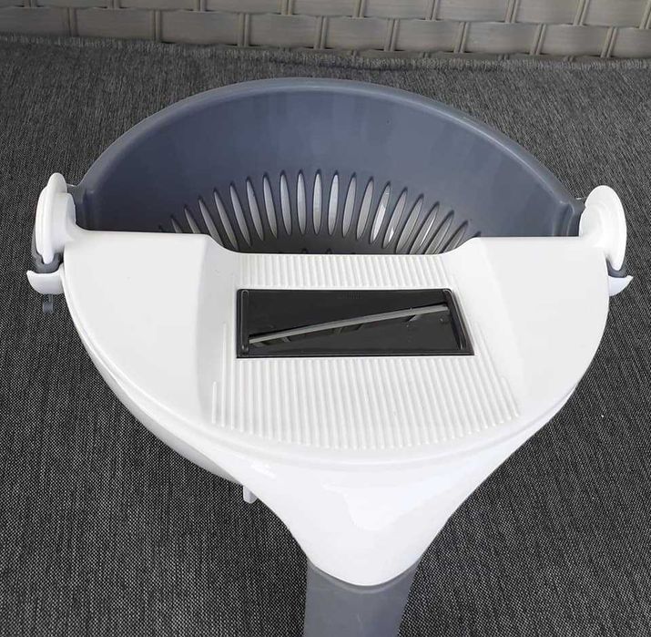 Nowy Durszlak wielofunkcyjny 22cm 8 czesci skrobaczka misa obrotowa