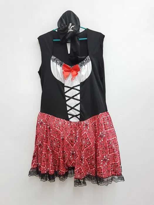 Sukienka przebranie piratka z czapką dla dorosłych rozmiar 46. AF044