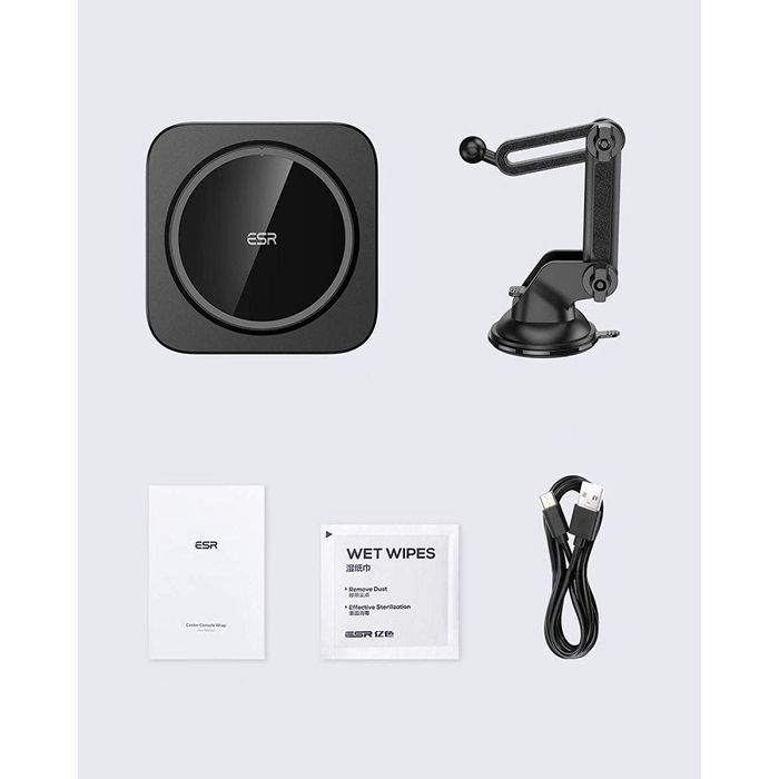 Esr Halolock Magnetic Magsafe Dashboard Car Mount Black