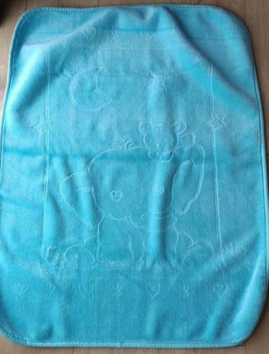 Kocyk niemowlecy dziecięcy niebieski dla chłopca