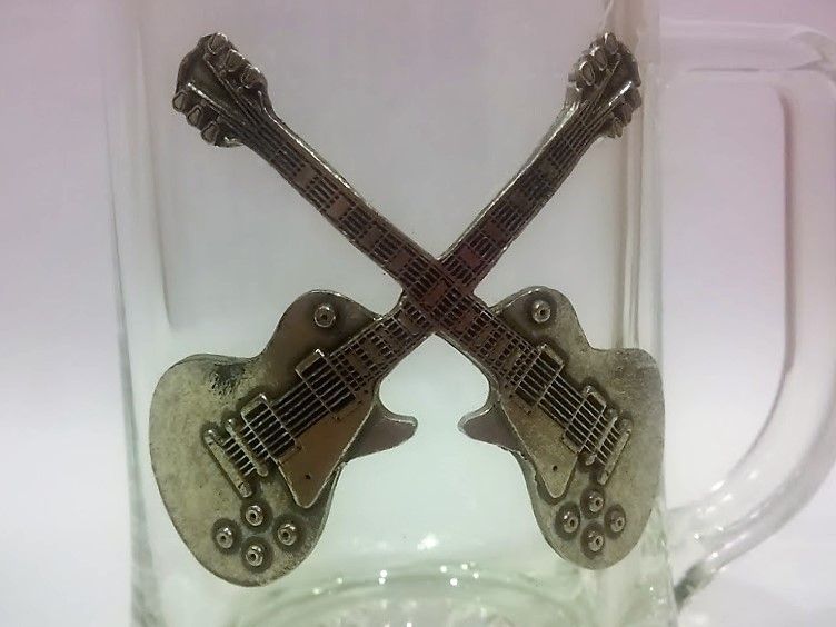 Kufel do piwa z gitarami 500ml gitara gitary - idealny na prezent