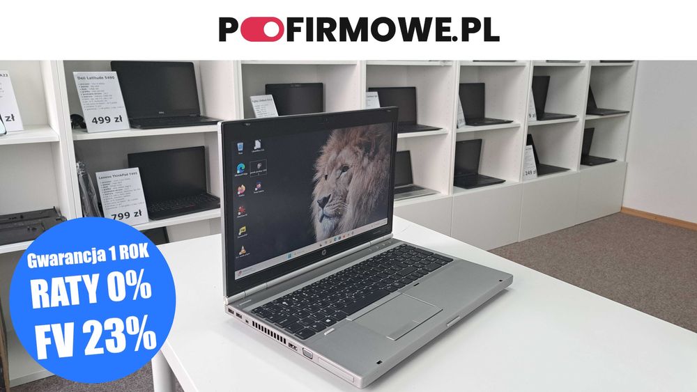 Solidny HP EliteBook 8570p 15" i5 SSD RS-232 DVD Klasa A Win 11