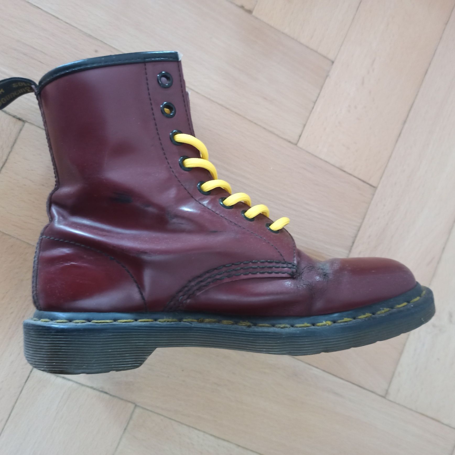 Dr Martens 1460 Cherry Red Smooth bordowe wiśniowe martensy glany