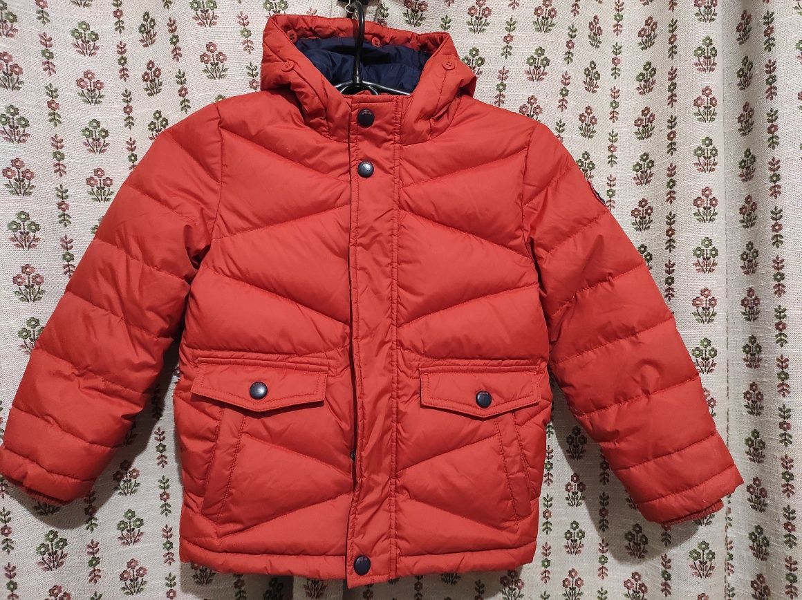 Помаранчева курточка для хлопчика, зимова