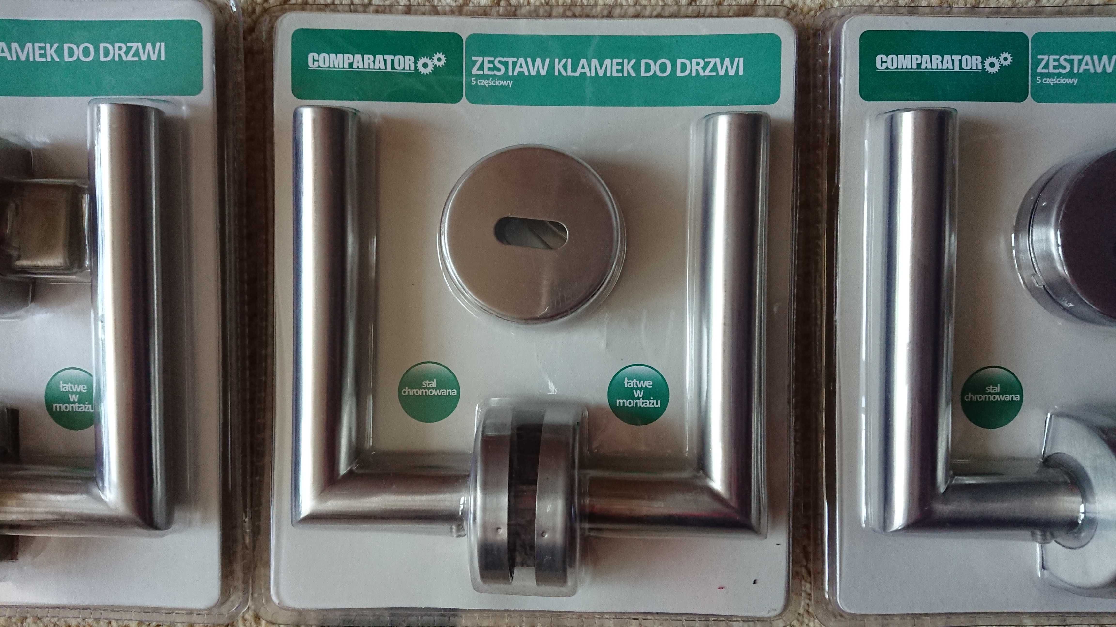 Zestaw klamek do drzwi 4/5 częściowy COMPARATOR 3 sztuki