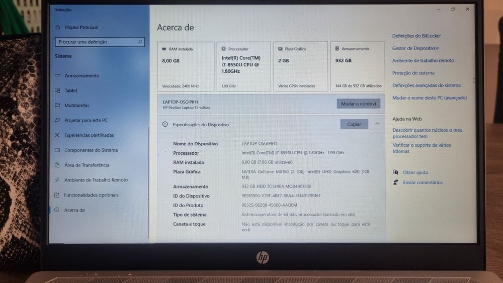 Portátil hp como novo