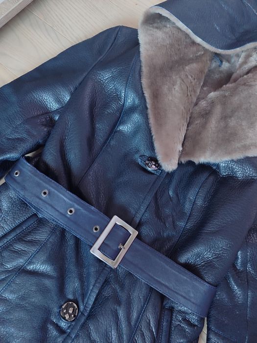 Дяблянка жіноча,натуральна шкіра та хутро розмір 36,Турція undo