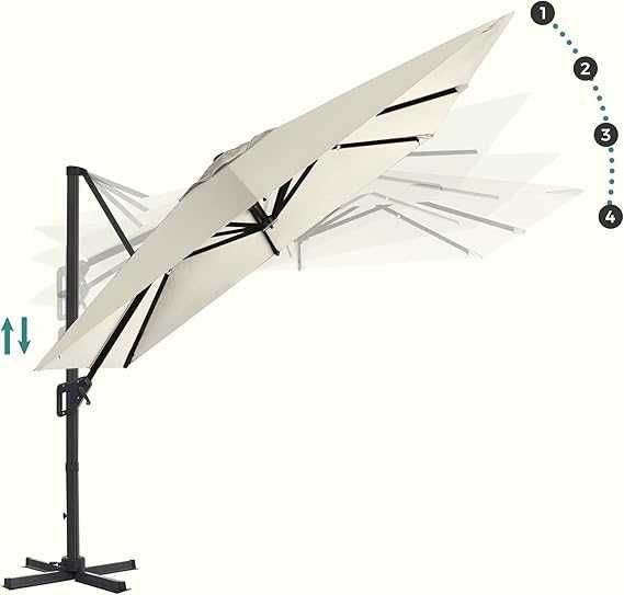 Parasol przeciwsłoneczny, 300 x 300 cm, kwadratowy