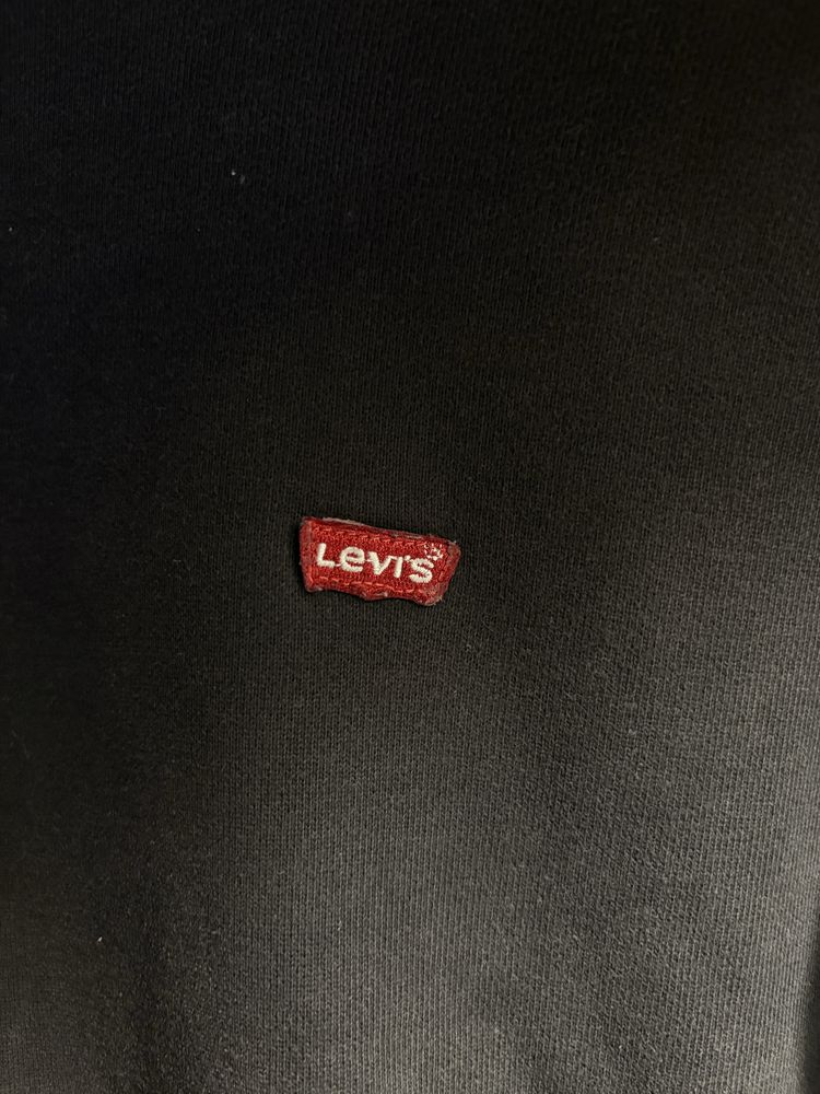 bluza czarna z kapturem levis