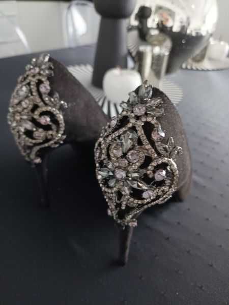 Reserved Buty elegancki kamienie ślub wesele party eleganckie