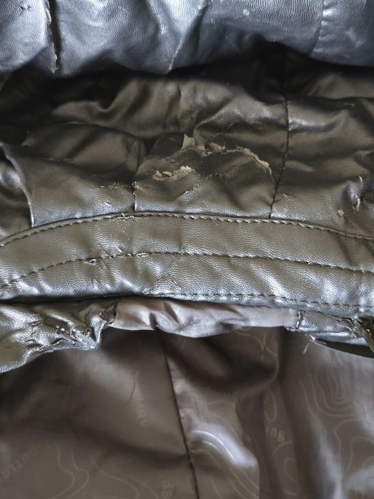 Продам женский кожаный пуховик