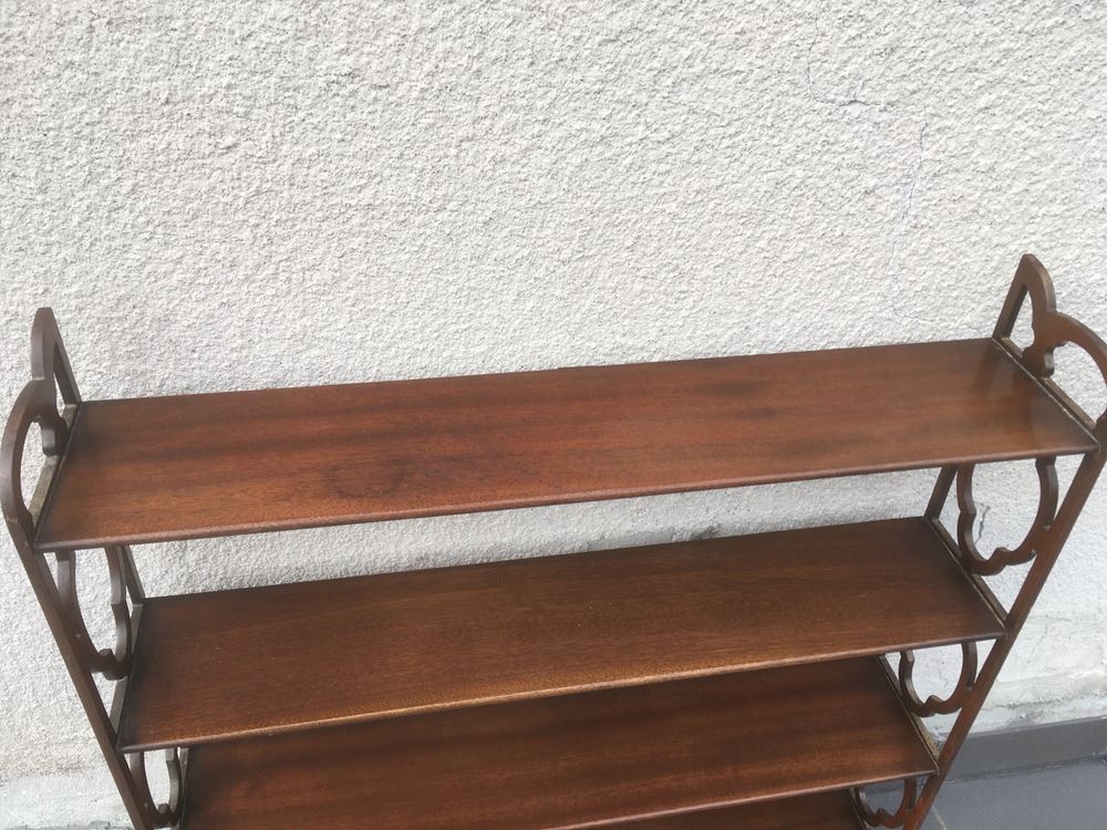 Angielska mahoniowa półka na książki początek XX wieku vintage design