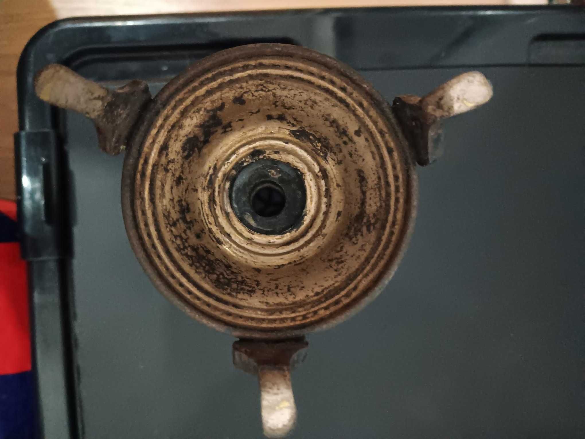 Conjunto de castiçais em estanho e cobre anos 60