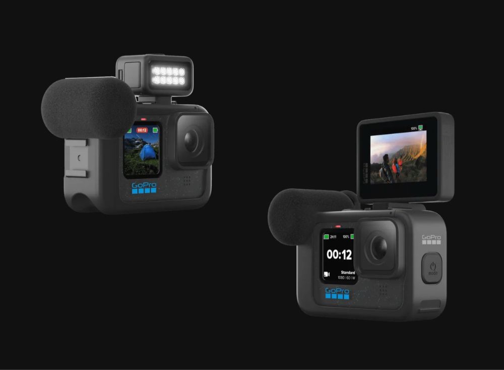 GoPro Media Mod, Display Mod, Max Leans Mod i Light Mod do GP 9-12