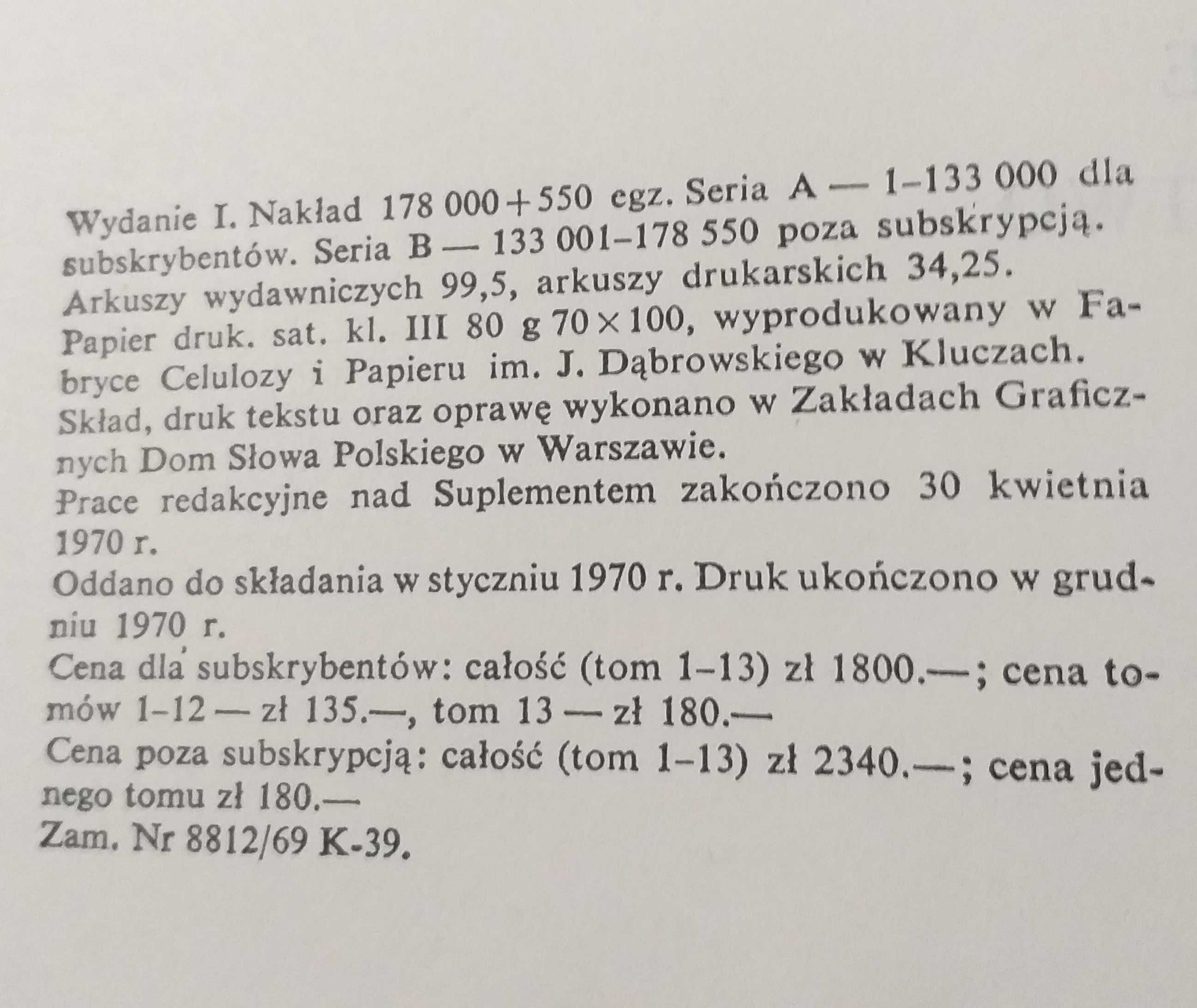 Wielka Encyklopedia PWN, 13 tomów z PRL