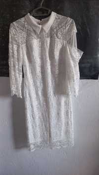 Елегантна біла вечірня сукня, весільна сукня