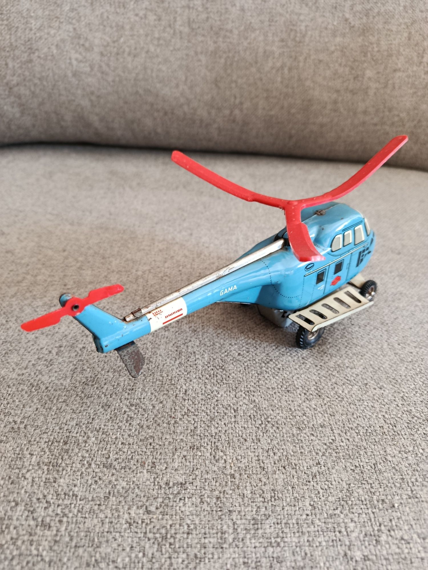 Helicóptero Lata - Marca Gama - Fricção - Década 60
