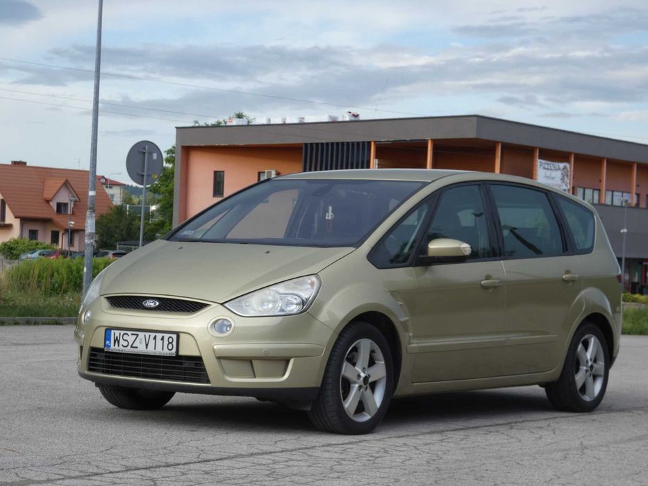 Ford smax 2.5TB Zadbany, skórzana t, Navi, przebieg w cepik, Bluetooth