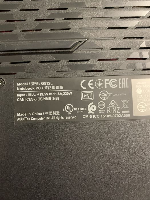 Asus i7 gtx1660ti з дефектом strix ігровий ноутбук