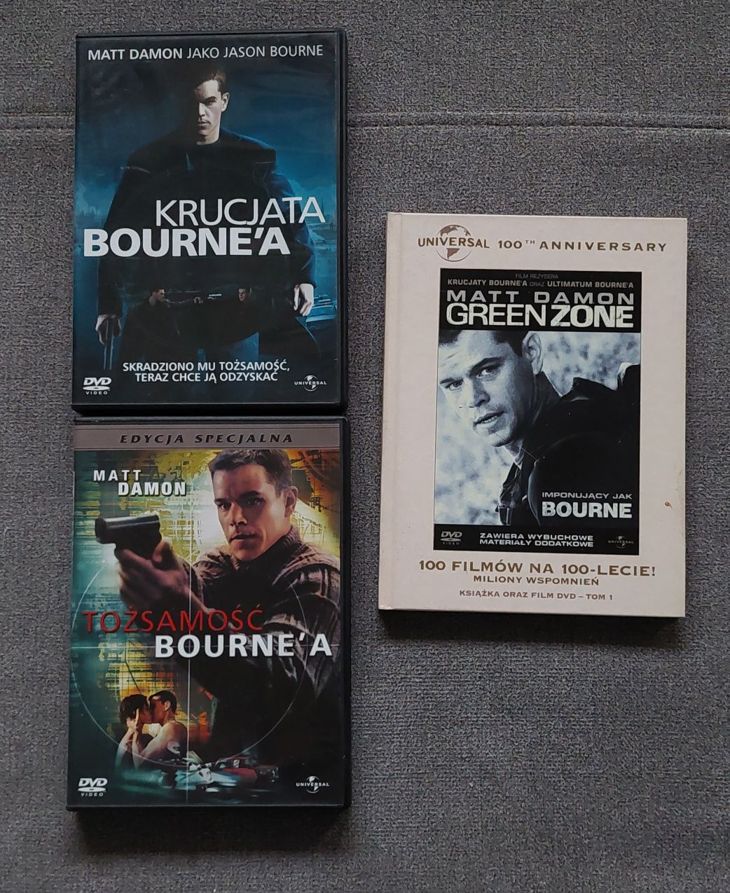 Filmy na DVD z kolekcji Bournea