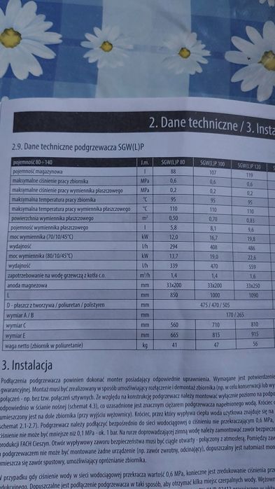 Galmet 120 l podgrzewacz dwupłaszczowy, ocieplony żółtą pianką