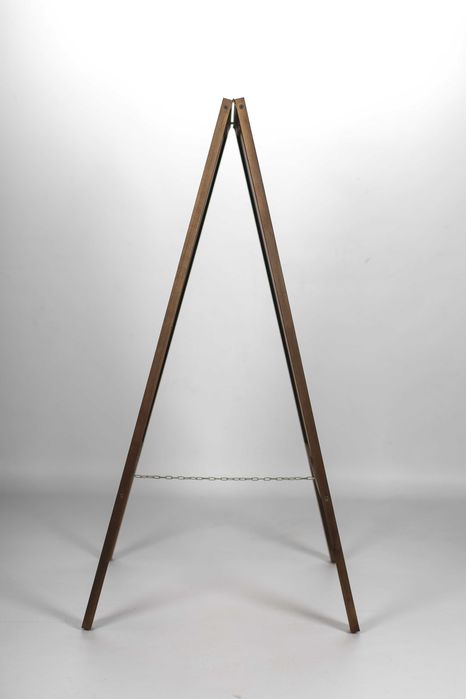 Potykacz reklamowy drewniany o rozmiarze 90x50 cm BRĄZ Tablica kredowa