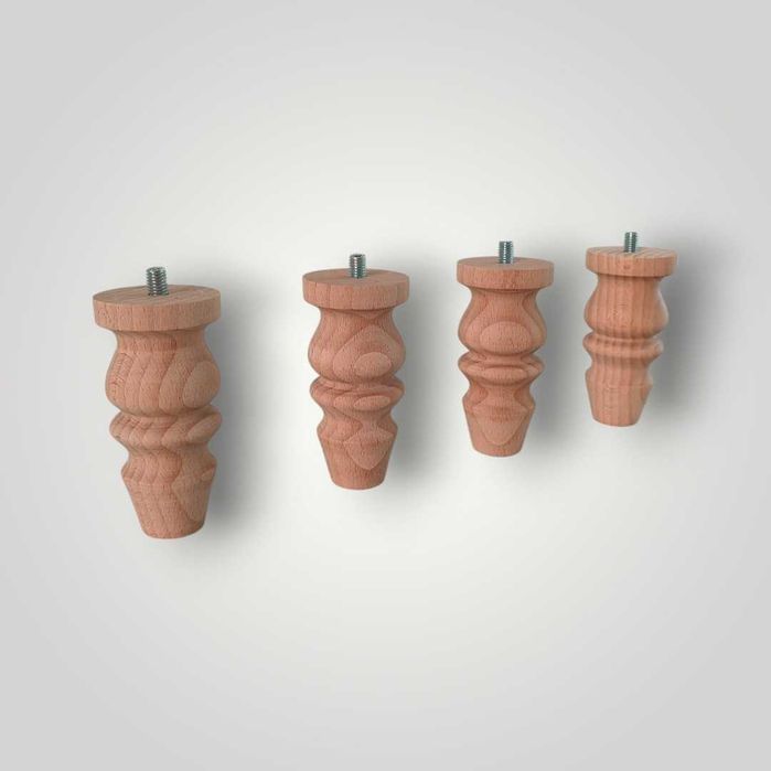 Nogi bukowe 4 x 10 cm wzór C nóżka noga buk