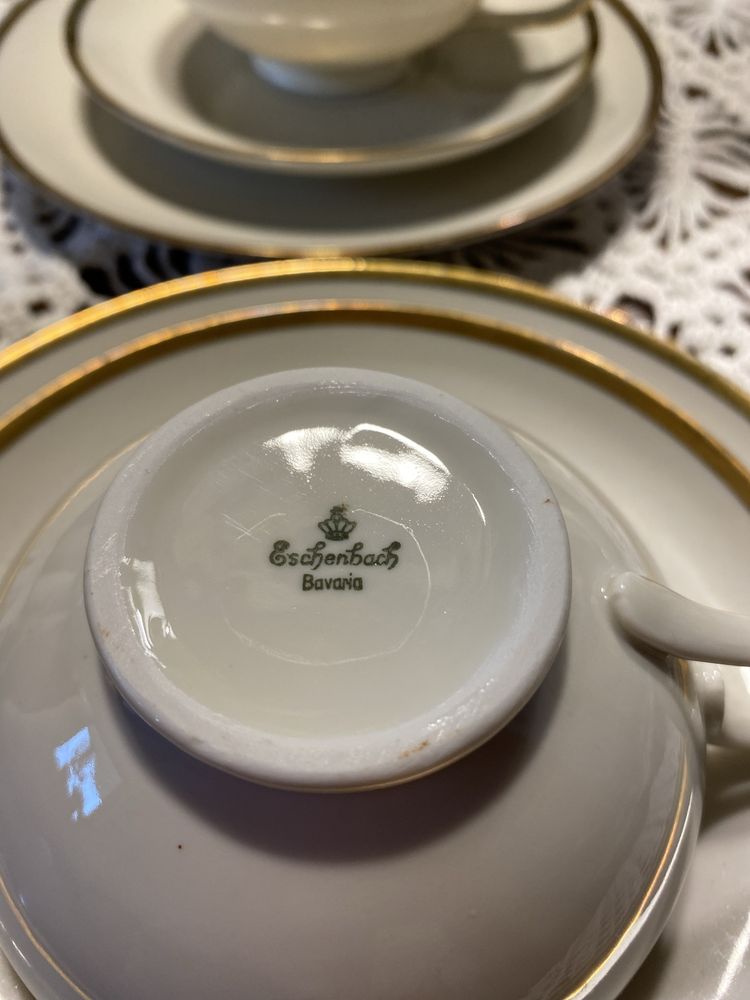 Zestaw filizanka i takerzyki porcelana Bawaria 2 komplety