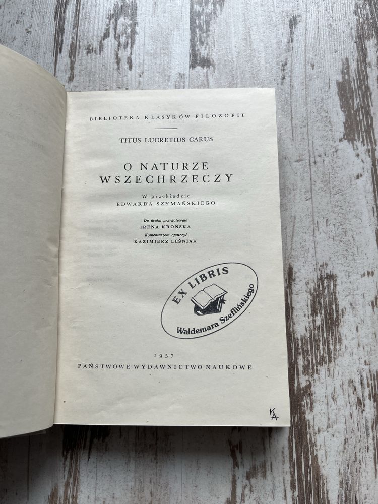 Lukrecjusz - O naturze wszechrzeczy