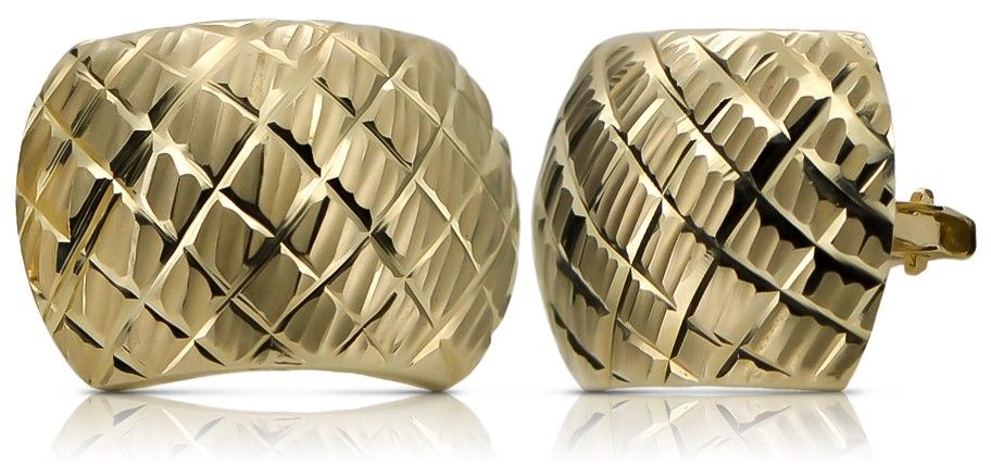 Złote włoskie kolczyki z żółtego złoto 14k 585 cen036y Wrocław