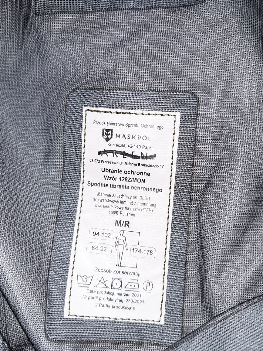 Spodnie ubrania ochronnego 128Z/MON