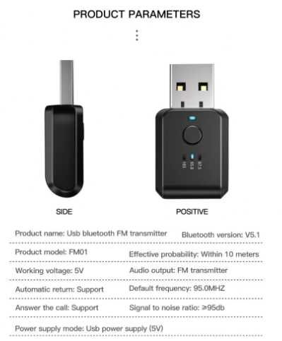 Samochodowy transmiter FM - łączenie z telefonem przez Bluetooth -2szt