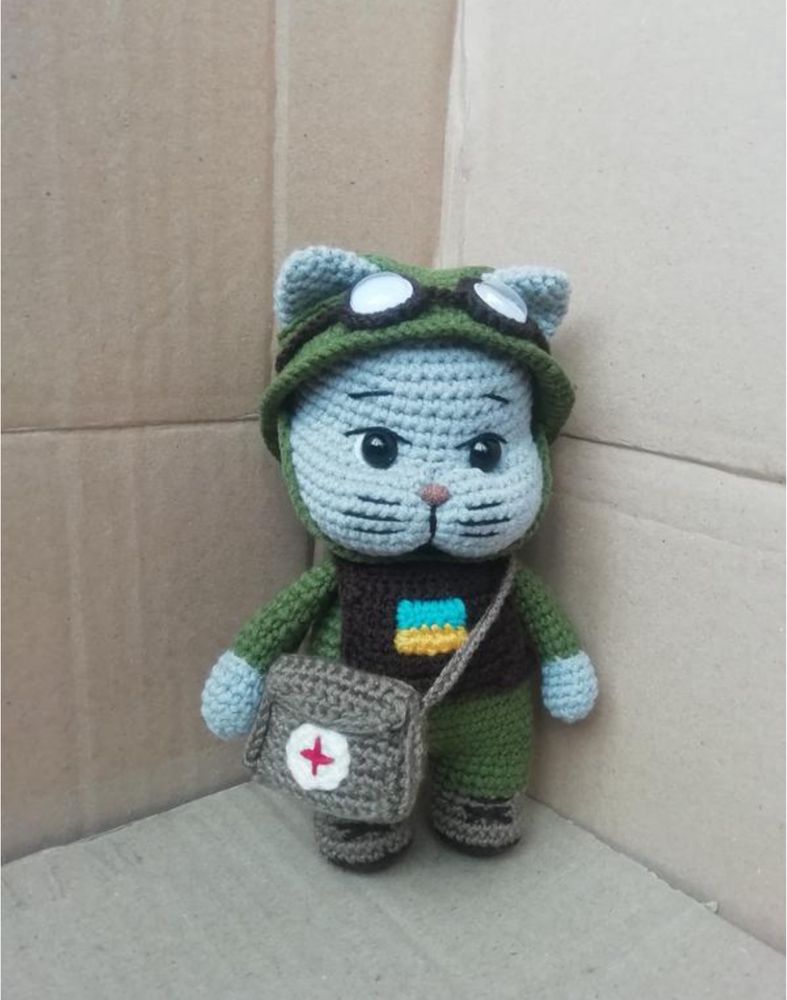 Котик військовий патріотичний подарунок сувенір ручна робота handmade