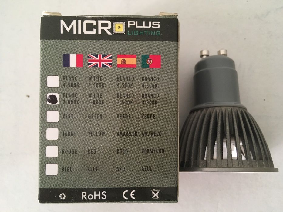 Lâmpada halogéneo Microled Plus - RoHS - Lumen: 100 lm/w