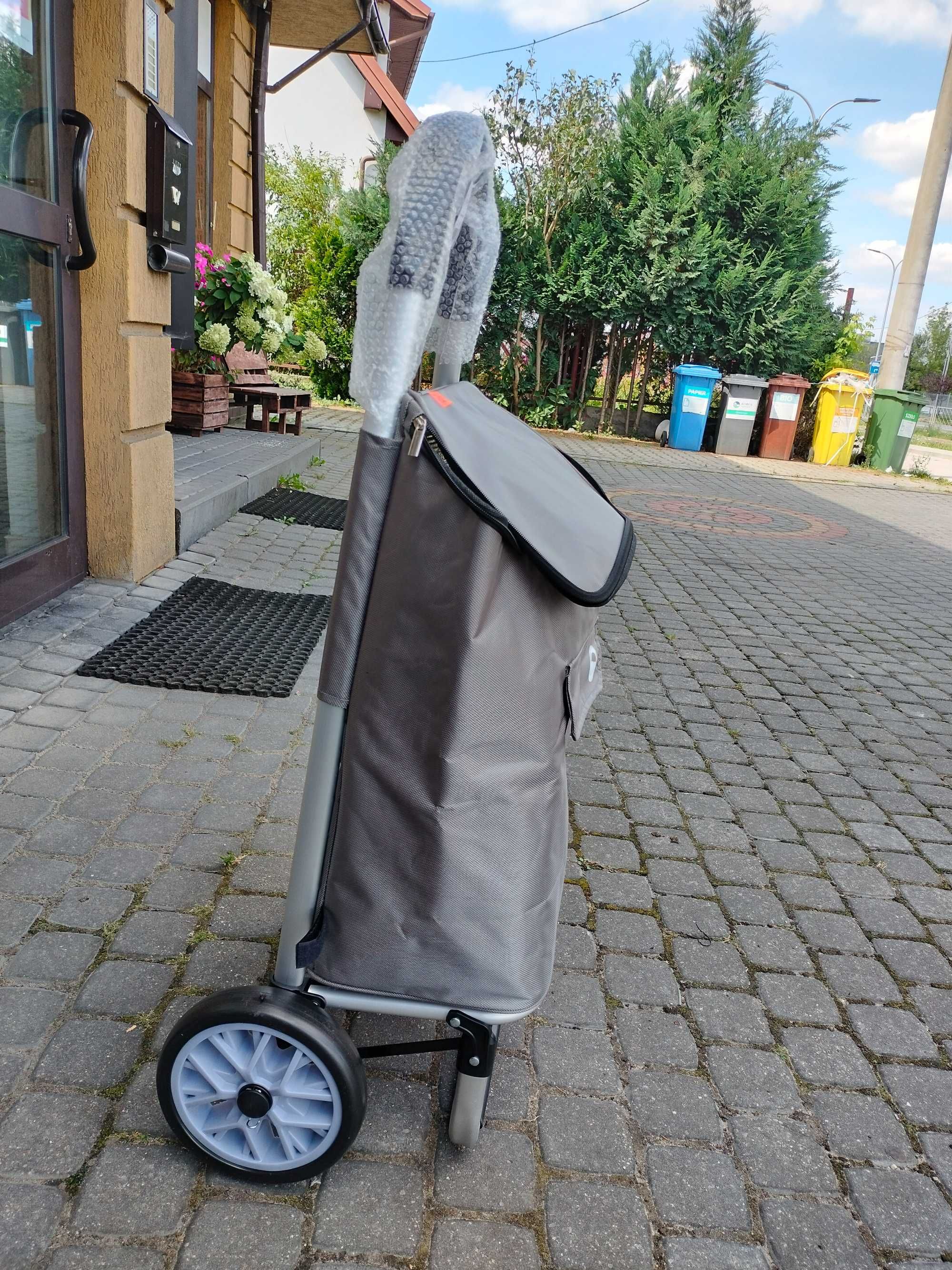 wózek na zakupy termiczna torba łożyska aluminiowy  NA KÓŁKACH DUŻA ta