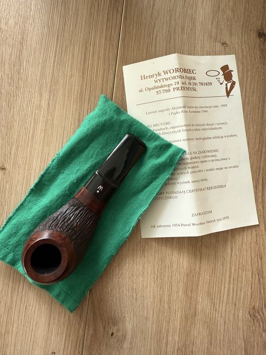 Fajka Worobiec 117 z wrzośca, klasyczny design, polskie rzemiosło