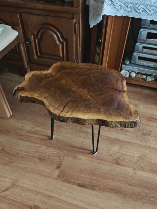 Stolik kawowy z plastra dębowego