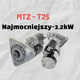 MTZ- Wzmacniany Rozrusznik z Reduktorem 12v 3,2kW Nowy Pasuje do T-25