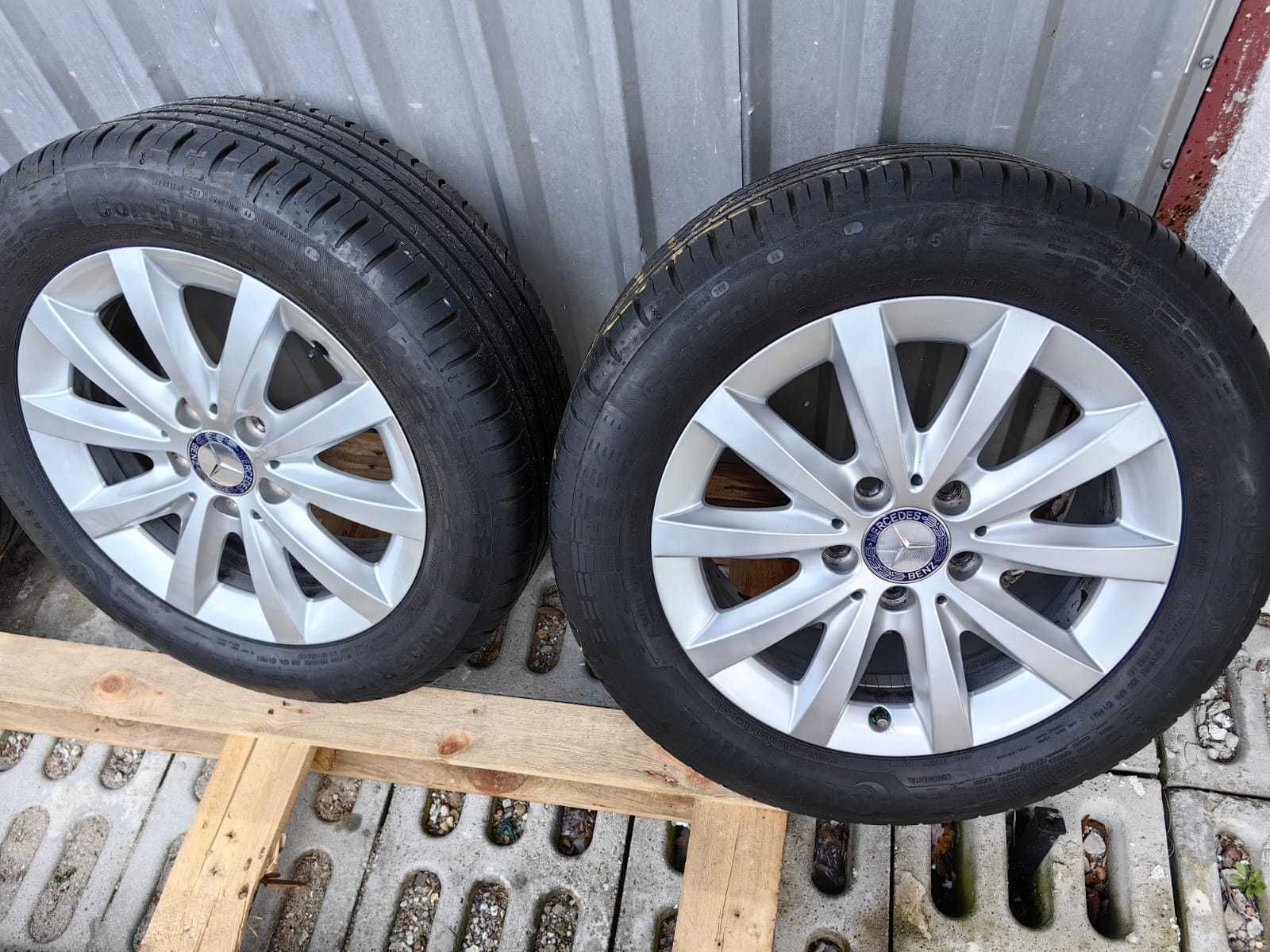 koła letnie alu felgi mercede 5x112 opony 205/55 R16 ContiEcoContact 5