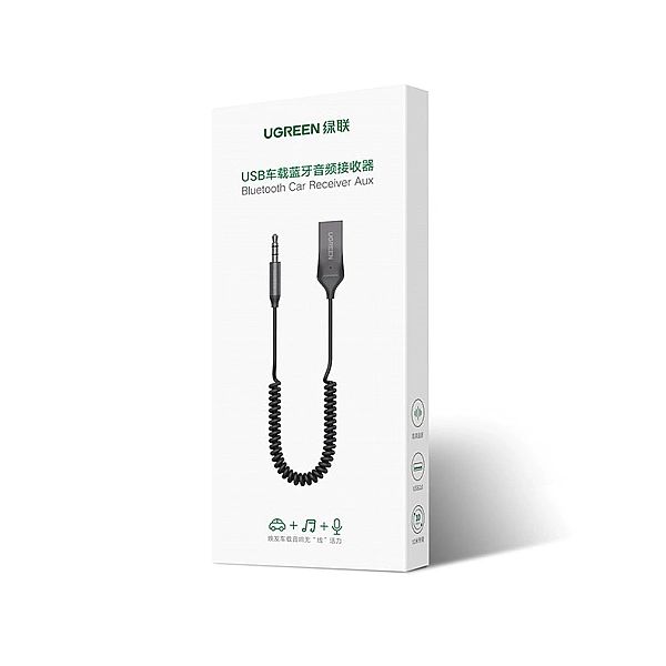 Ugreen odbiornik dźwięku Bluetooth 5.0 kabel USB adapter audio AUX jac