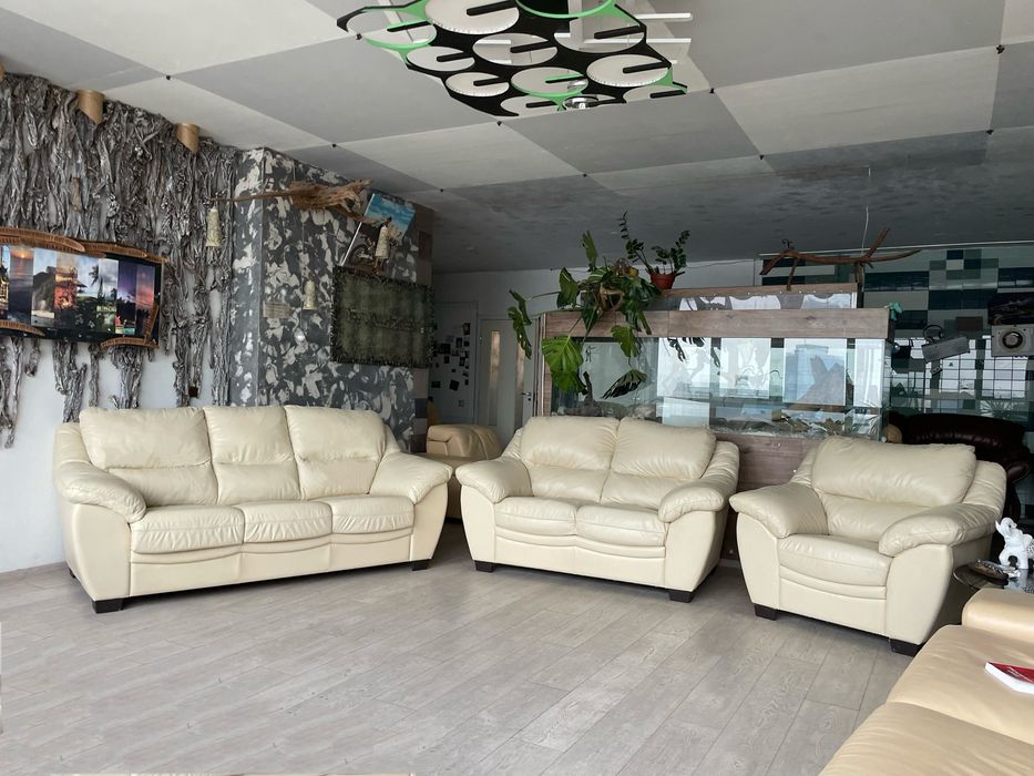 Шкіряний роздиван 3-ка + 2-ка + крісло  VERO (Польща)Стан ідеальний.