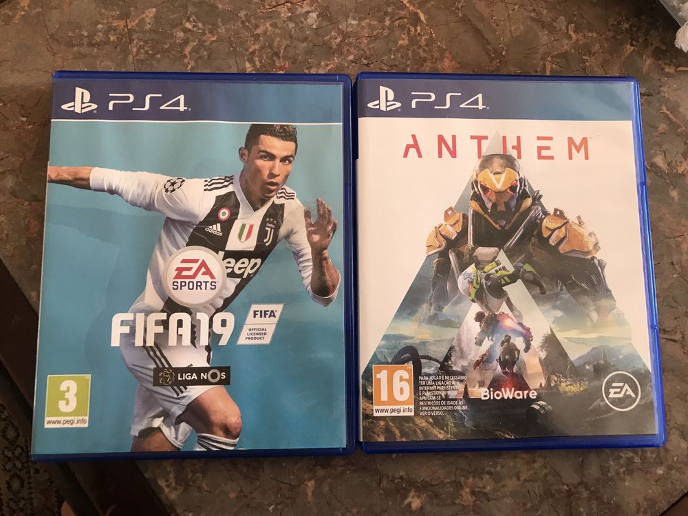 Jogos ps4 (promocionais) Anthem e fifa19