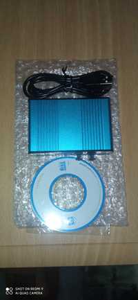 Внешняя звуковая карта digital USB 5.1 S/PDIF синий новая