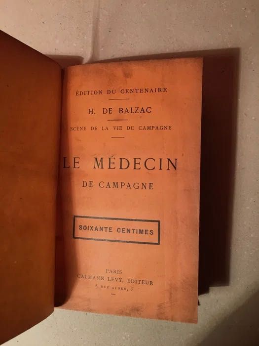 H. de BALZAC - Le Médecin de Campagne 1900 - Edition du Centenaire