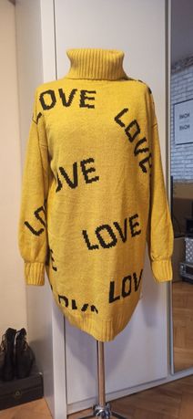 Ciepły dłuższy sweter  L/ XL
