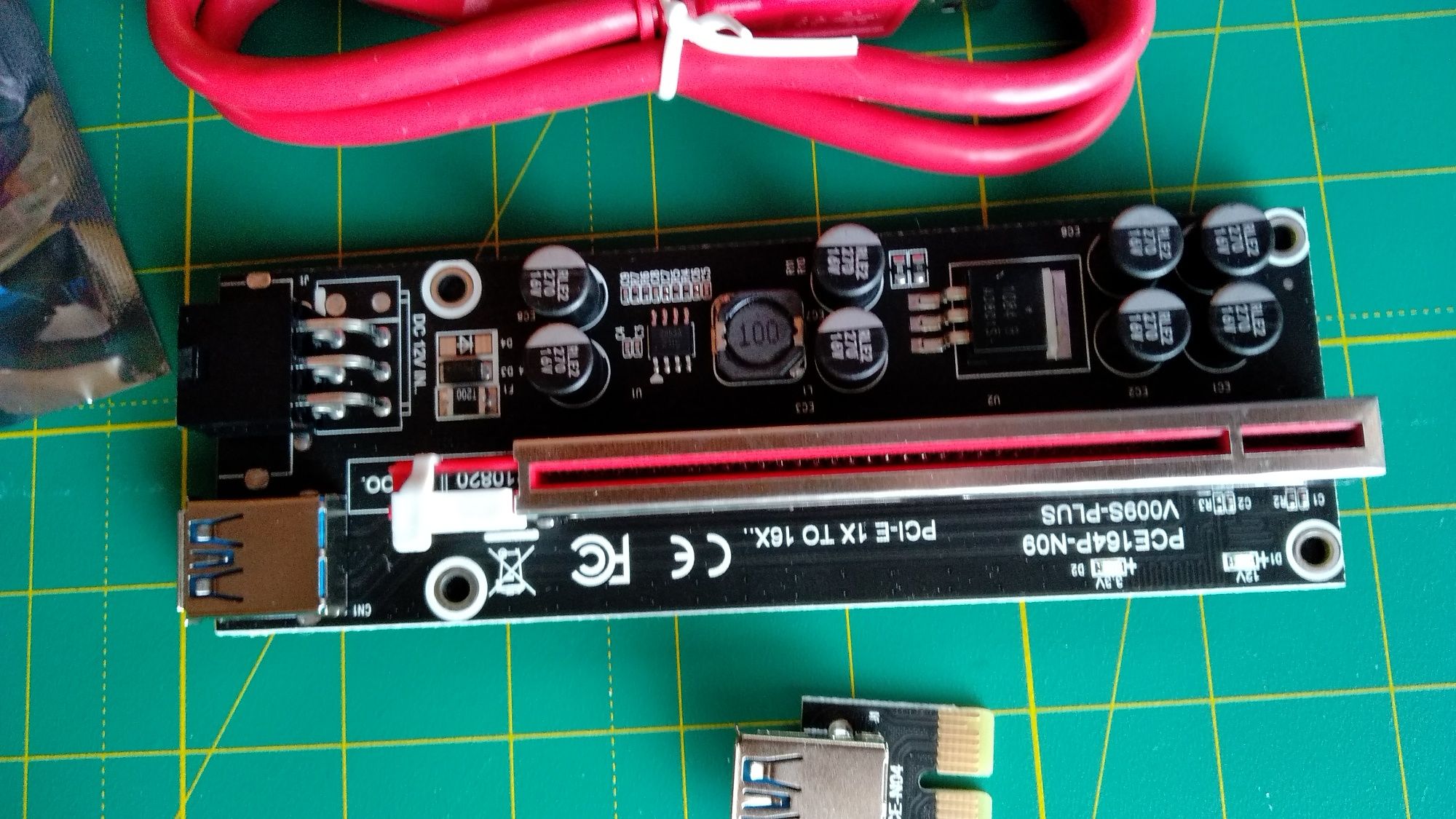 Райзер Riser 1x to 16x PCI-E USB3.0 6pin Ver 006C