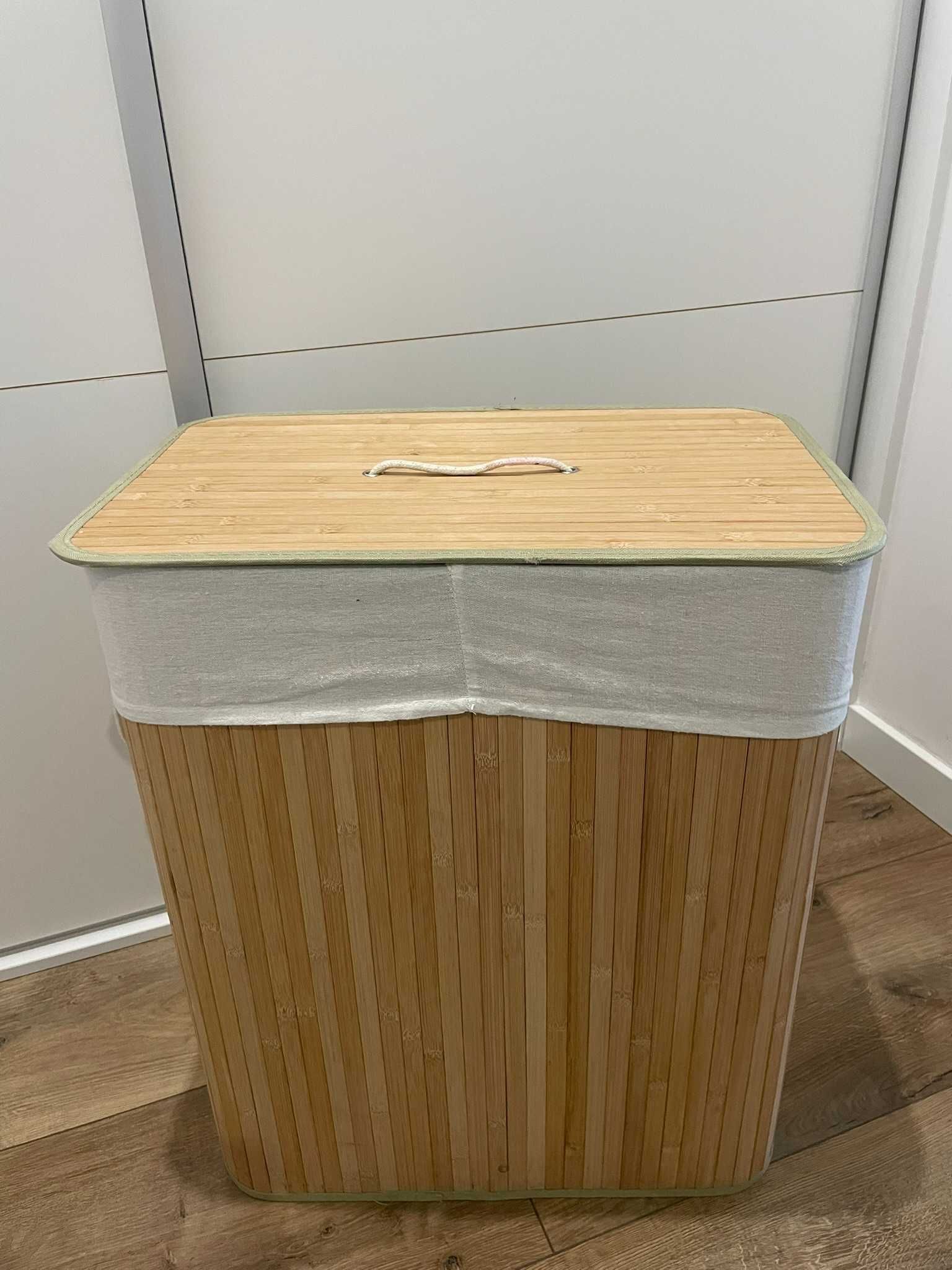 kosz na pranie pojemnik bambusowy 72 l