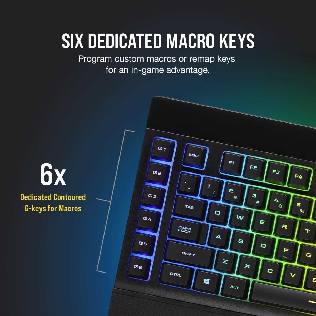 Corsair K57 RGB Wireless Klawiatura bezprzewodowa LED USB + Bluetooth