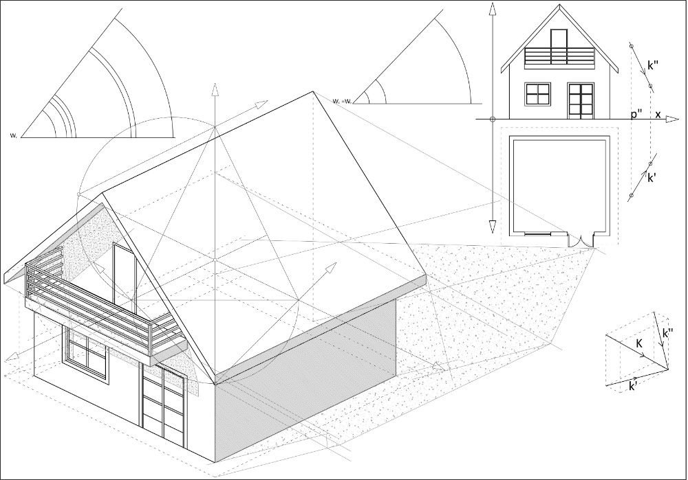 Geometria Wykreślna - Korepetycje, Arkusze i Rysunki, Geometria w 3D.